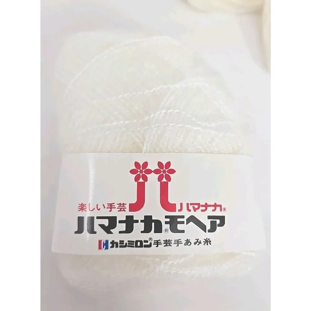 Hamanaka Knitting‎ Mohair Yarn Thread Color #1 Lot E White Lot of 10 U327